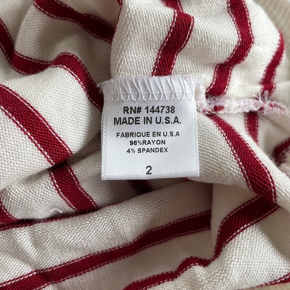 Hye Park And Lune White and Red Striped Sweater - Picture 5 of 6